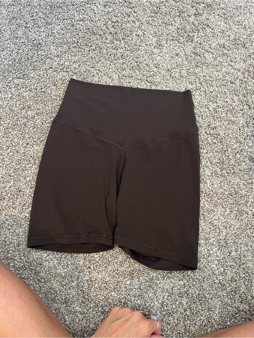 aerie Brown High-Waist Athletic Bike Shorts